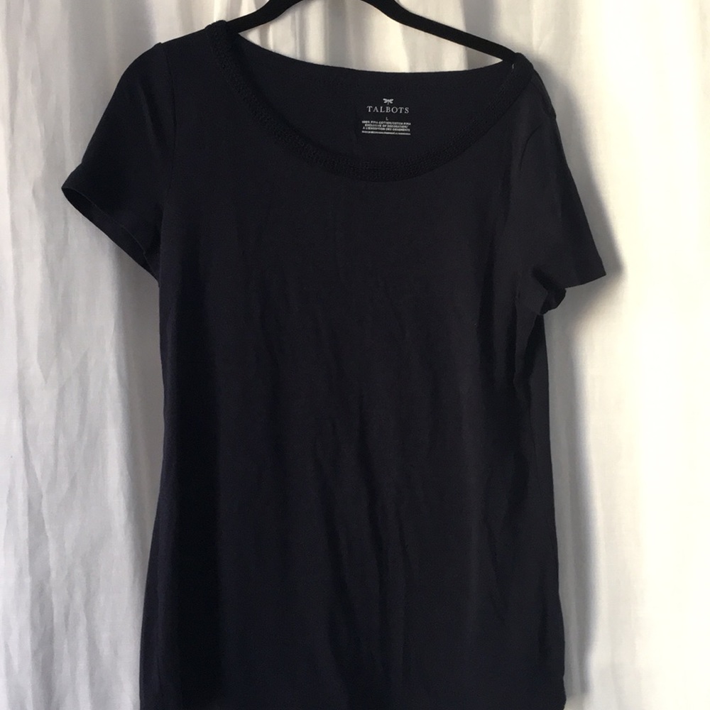 Talbots dark navy tee